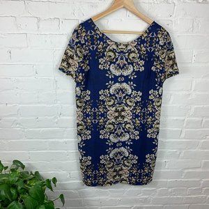 Madewell Cap Sleeve Floral Mini Dress Multi Size M